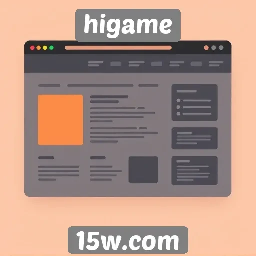 análise da interface do usuário no site higame